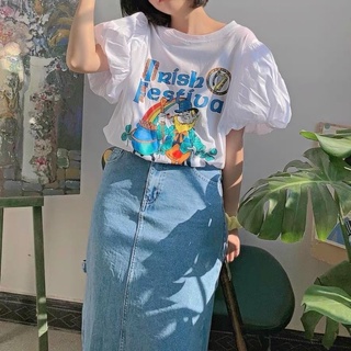 Áo phông tay phồng vải cotton cực mát lạnh