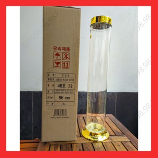 Bình thủy tinh Ngâm rượu 3L HÀN QUỐC YongCheon hình Trụ tròn No48. Hàng cao cấp - Phóng to sâm - Bảo vệ sức khỏe.