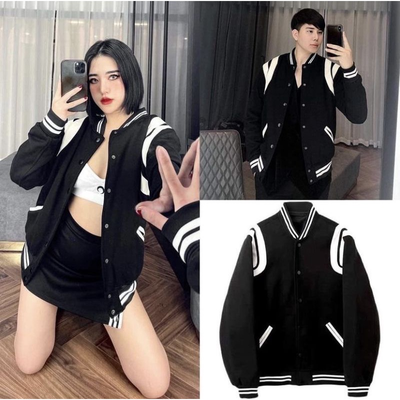 Áo khoác / jacket / bomber 2 màu đen đỏ unisex hiện đại, trẻ trung, hàng hot hit