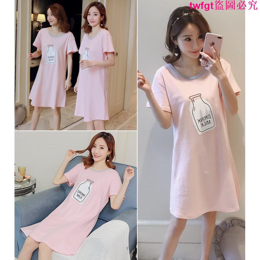 Plus Đầm Tay Ngắn Dáng Rộng Chất Liệu Cotton Có Size Lớn 3xl Dành Cho Người 80kg