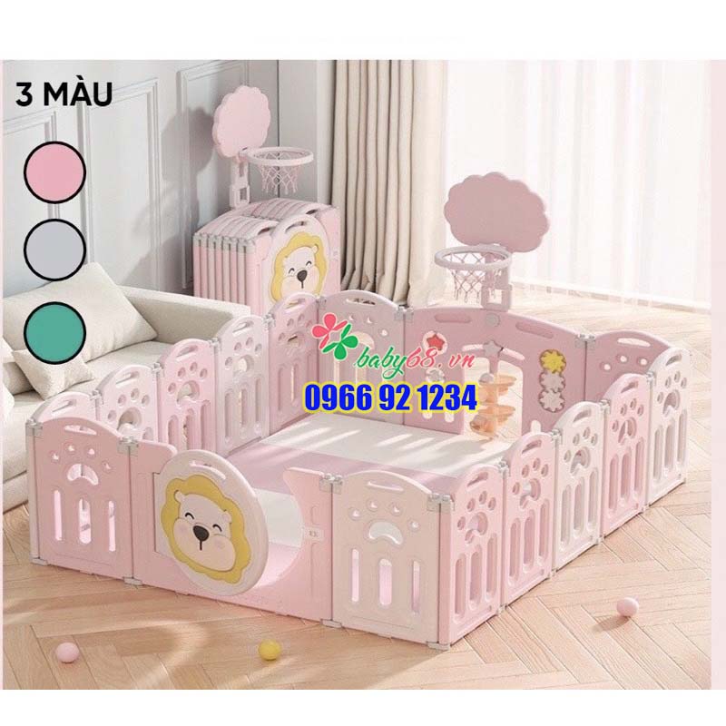 Quây bóng nhựa mẫu sư tử gấp gọn cho bé Honper - Tặng kèm thảm và bóng