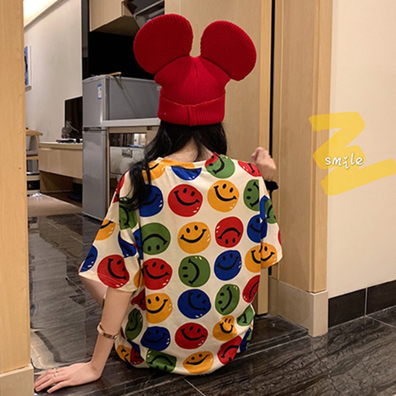 Brroa Bộ Đồ Ngủ Áo Tay Ngắn + Quần Đùi Cỡ Lớn Thời Trang Cho Nữ