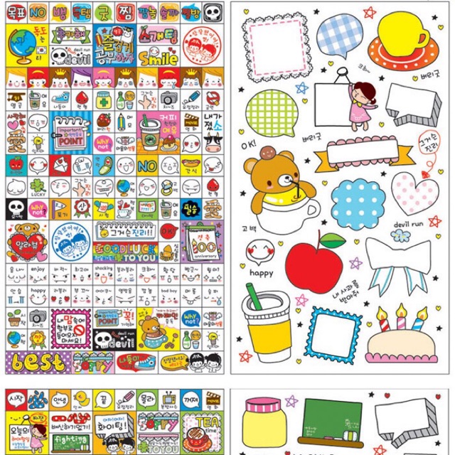 Sticker deco diary set 8 tờ