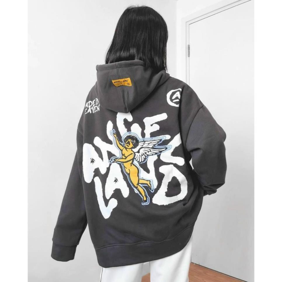Áo Khoác Hoodie Khóa Kéo ANGEL LAND  Xu Hướng Hàn Quốc bao đẹp