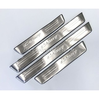 Bộ ốp bậc cửa, nẹp bước chân inox toyota camry 2012-2018