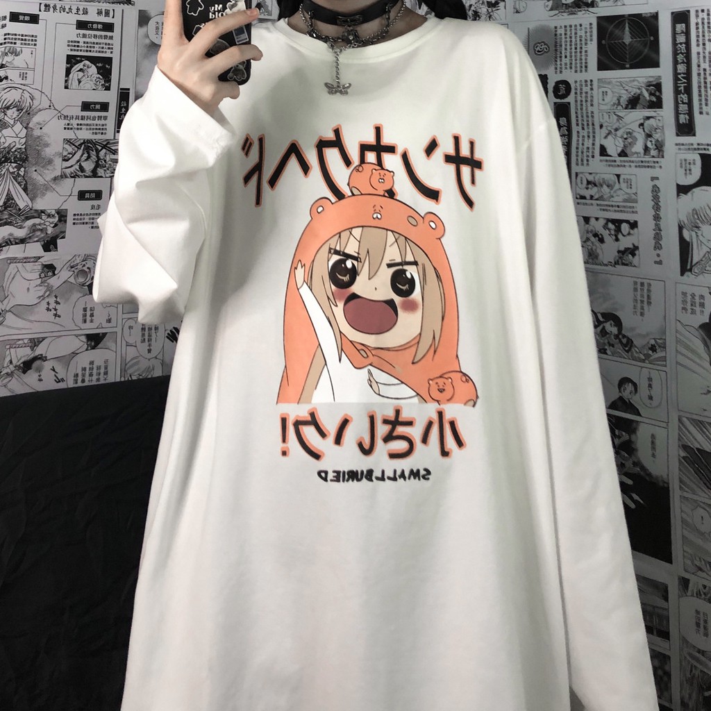 Áo thun tay dài form rộng SMALLBURIED NEKO.SG, Áo thun Streetwear Ulzzang SWT47