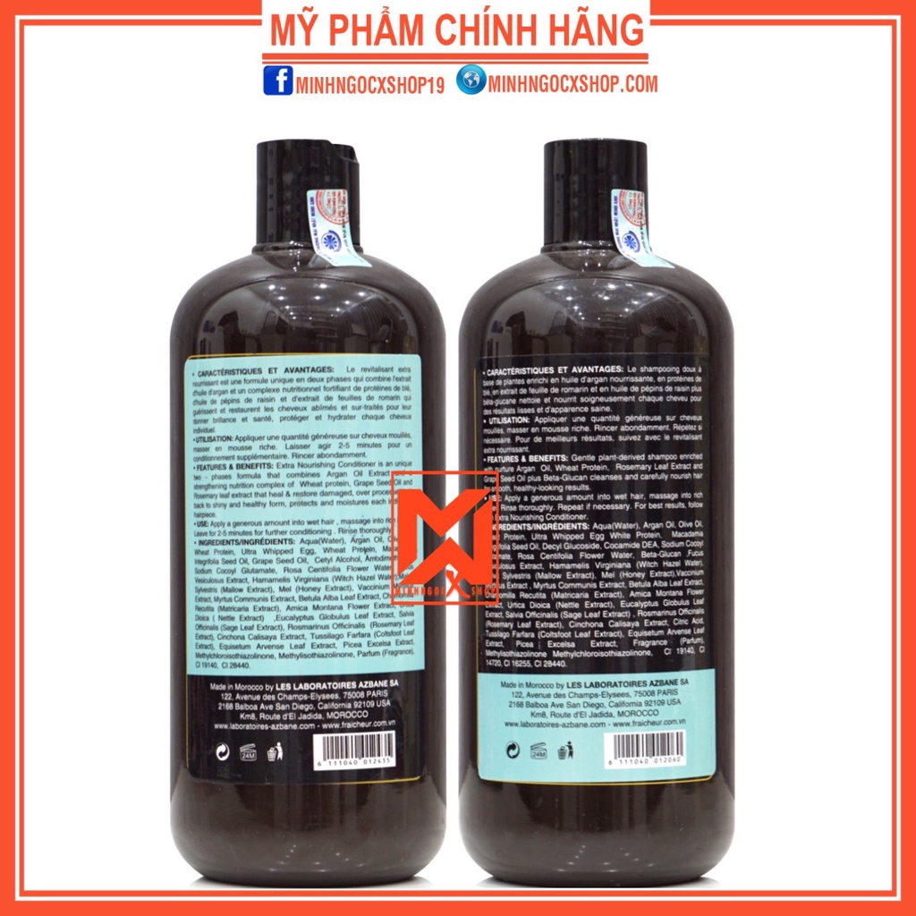 Dầu gội xả dưỡng sâu FRAICHEUR EXTRA NOURISHING 800ml chính hãng