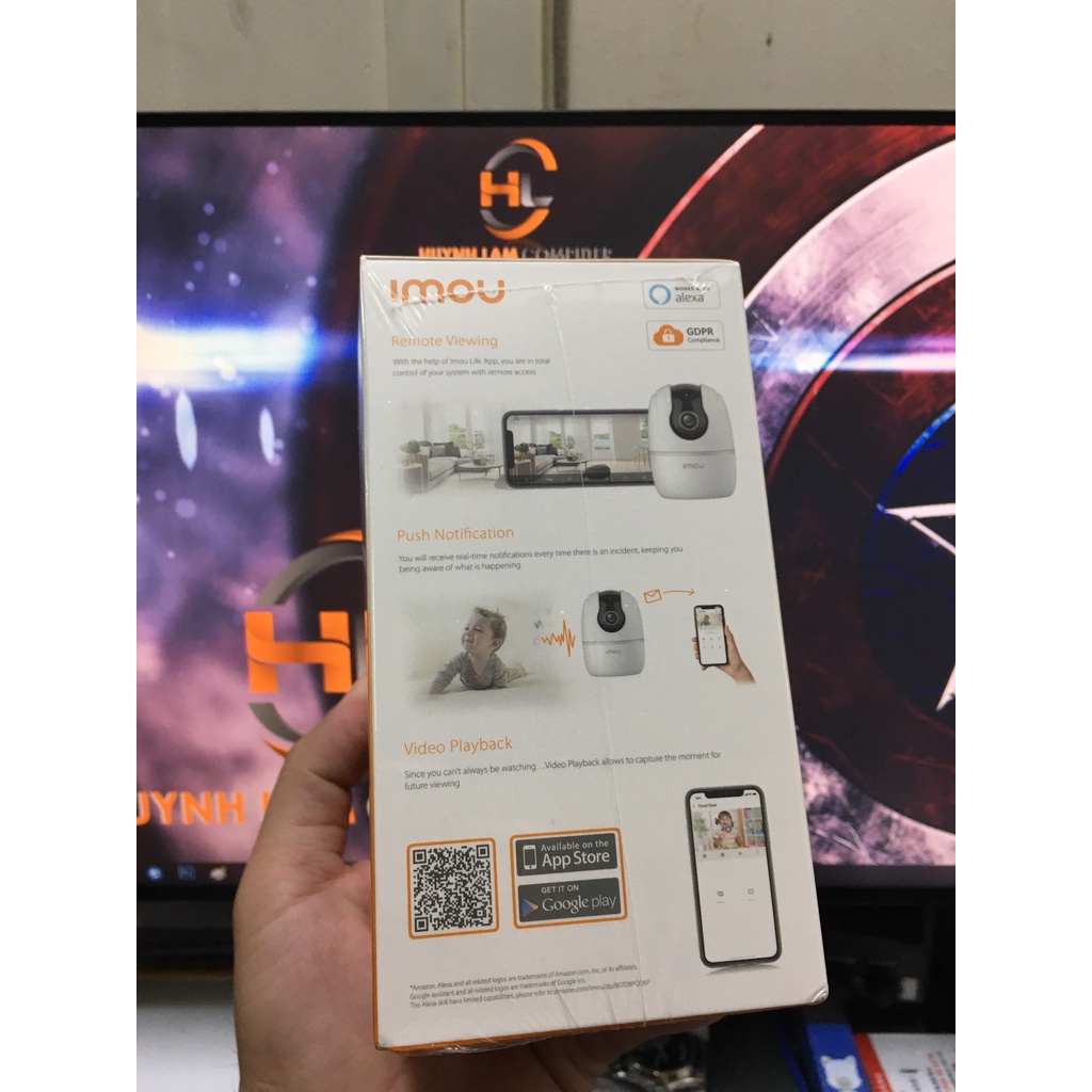 Camera WiFi Imou A42 4.0Mp QHD 2K | Chưa có thẻ nhớ, Đèn hồng ngoại, Âm thanh 2 chiều