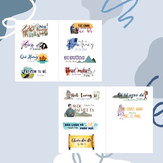 STICKER tiêu đề Ngữ Văn 8, tự cắt