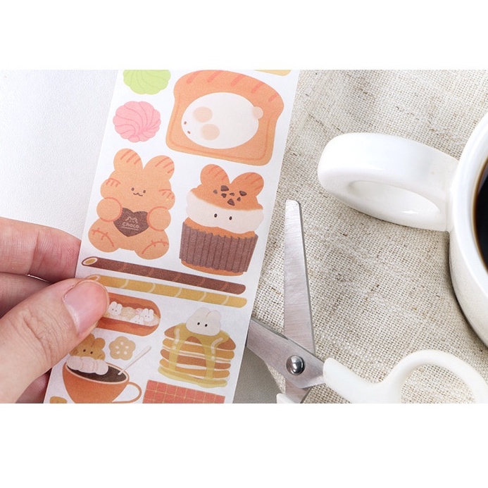 Sticker dây hoa lá dễ thương cute, nhãn dán hình bướm, bánh kem, rainbow trang trí sổ, planner, bullet journal