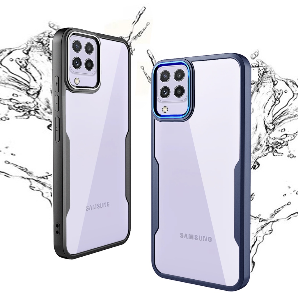 Ốp điện thoại KOOSUK bằng mica trong suốt chống va đập 2 trong 1 cho Samsung Galaxy A22 M32 M22 4G