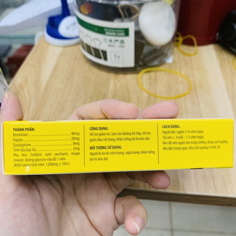 Viên Ngậm Lykopen  Hỗ Trợ Giảm Ho Do Viêm Họng Ngứa Họng Khản Tiếng