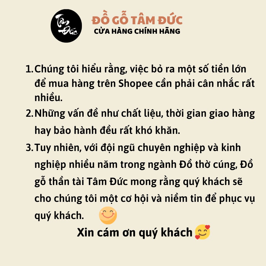 Bài vị bàn thờ thần tài thổ địa Tâm Đức | BigBuy360 - bigbuy360.vn