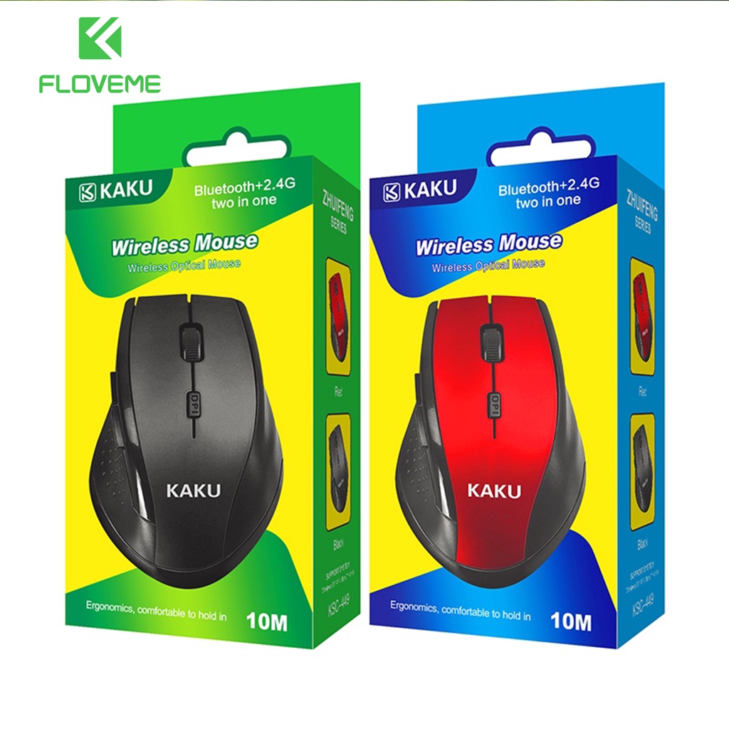 Chuột quang máy tính không dây bluetooth 6 nút chất liệu ABS bền đẹp chuột gaming Floveme - KSC-449 chính hãng