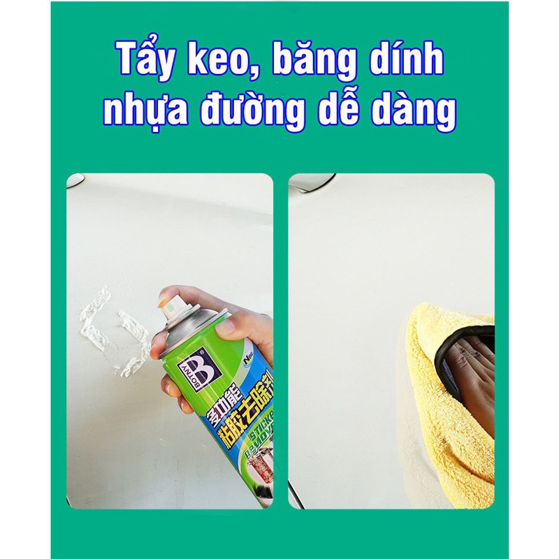 Bình Xịt Tẩy Keo REMOVE 450ML, Làm Sạch Băng Dính, Keo Dán Trên Mọi Bề Mặt Hiệu Quả - MTDDT