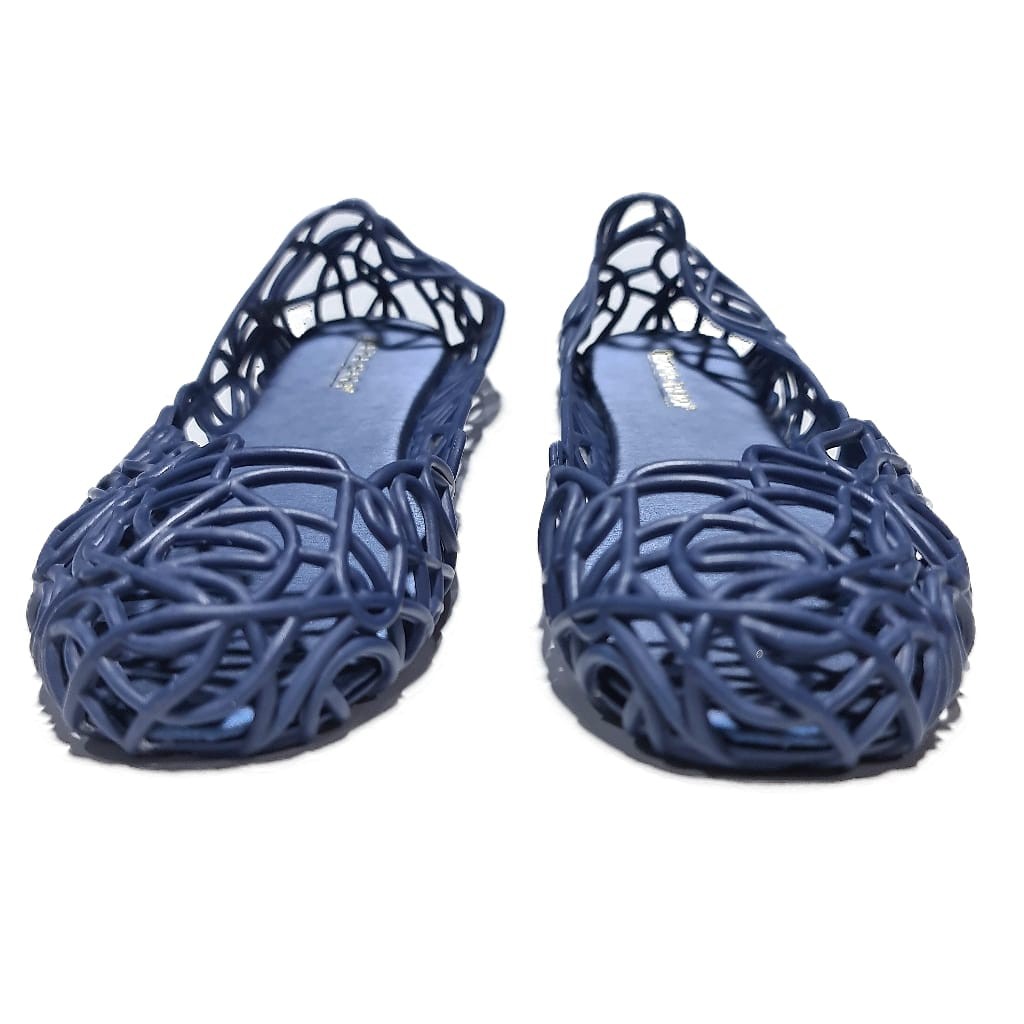 Giày Búp Bê Nhựa Đế Bằng Phối Lưới Thời Trang Cho Nữ 15608