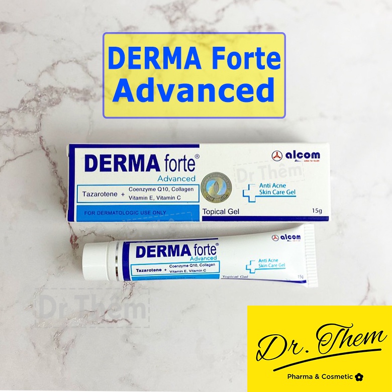 ✅[CHÍNH HÃNG] Derma Forte ADVANCED Gel 15g - MẪU MỚI - Giảm Mụn Trứng Cá, Ngừa Thâm, Mờ Sẹo, Dưỡng Da - Gamma Chemical