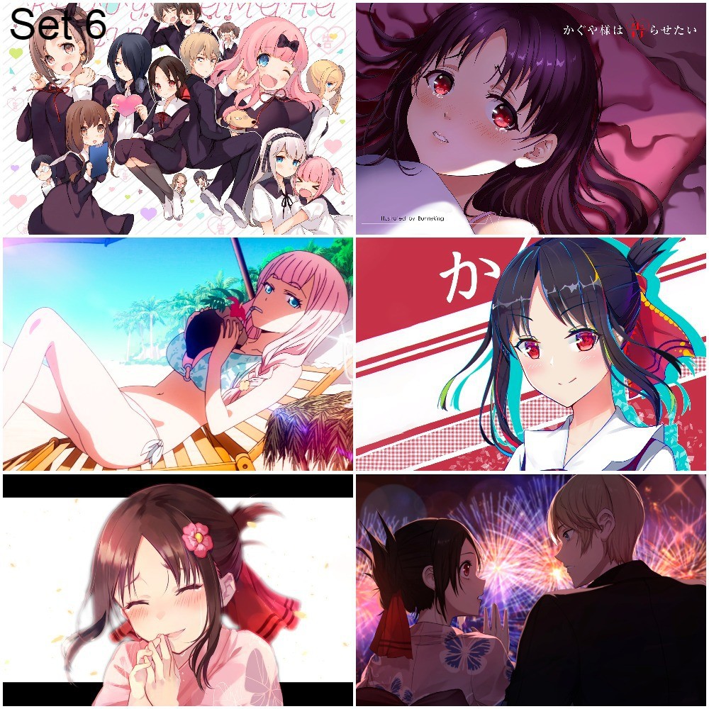 Bộ 6 Poster anime Kaguya-sama: Love Is War - Cuộc chiến tỏ tình của những thiên tài   - A3,A4,A5