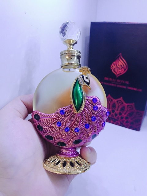 Tinh dầu nước hoa DUBAI ROYAL - mẫu lọ con công siêu sang! | Thế Giới Skin Care