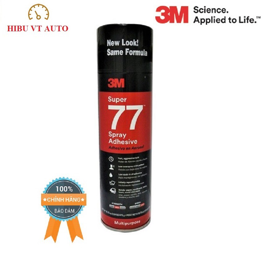 Keo Phun Xịt Đa Năng 3M Super 77 Spray Adhesive 375g keo có khả năng kết dính vĩnh cửu