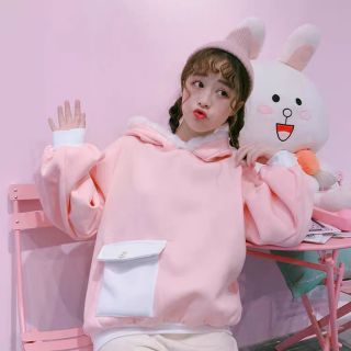 Áo hoodie tay thỏ
