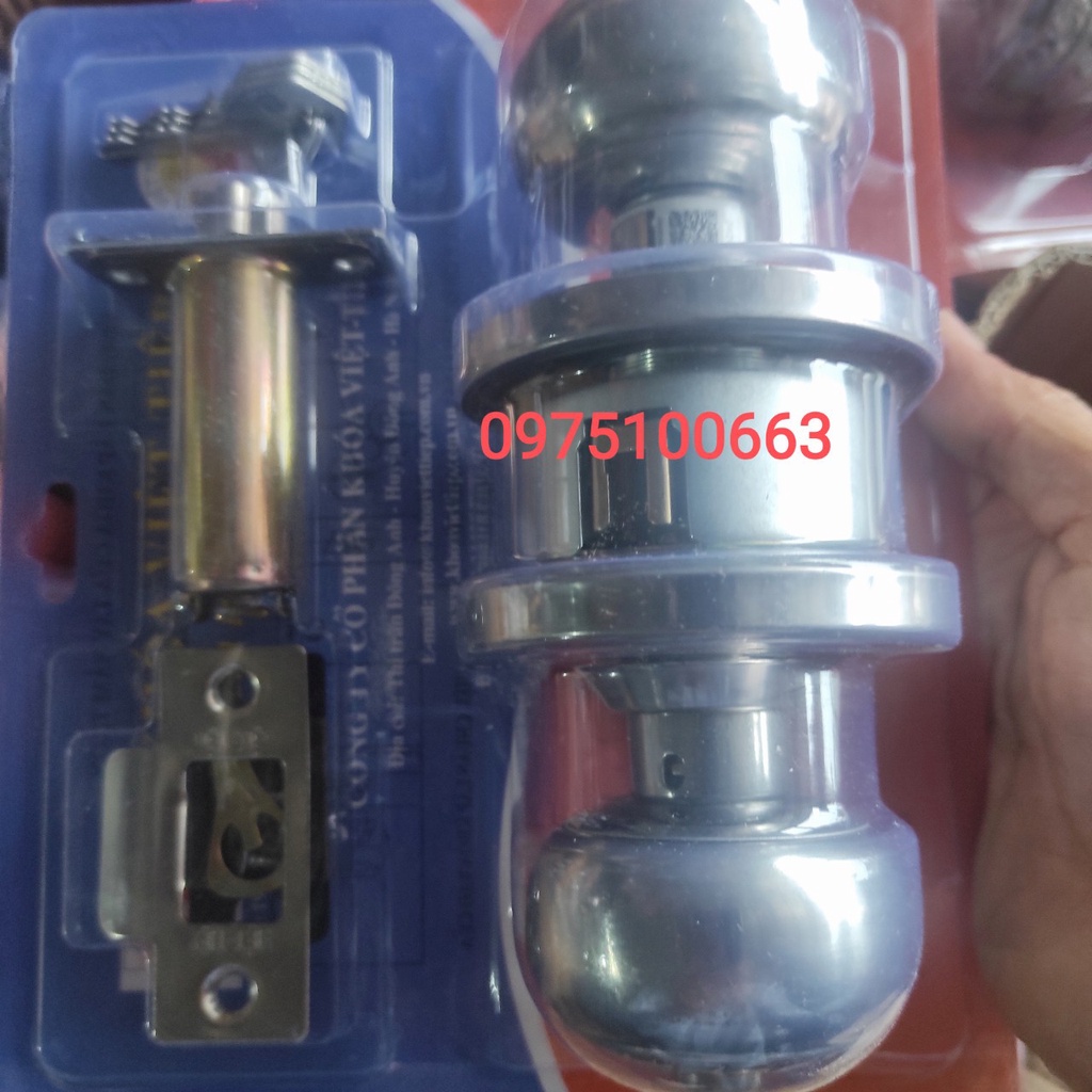 Ổ Khoá Cửa Việt Tiệp Tay Nắm Tròn  - Khoá tay đấm  - khoá tròn nhôm/sắt/gỗ