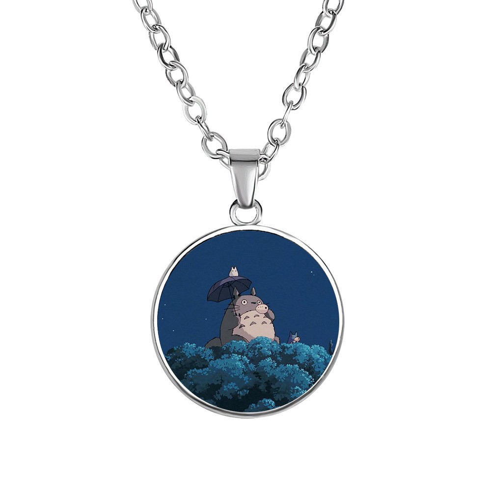 Vòng cổ IN HÌNH My neighbor Totoro Hàng xóm của tôi là Totoro anime chibi xinh xắn quà tặng độc đáo