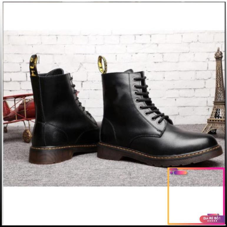 Giày Boots Martens nam SN11 cao cổ da bò đến độn thời trang  -V1