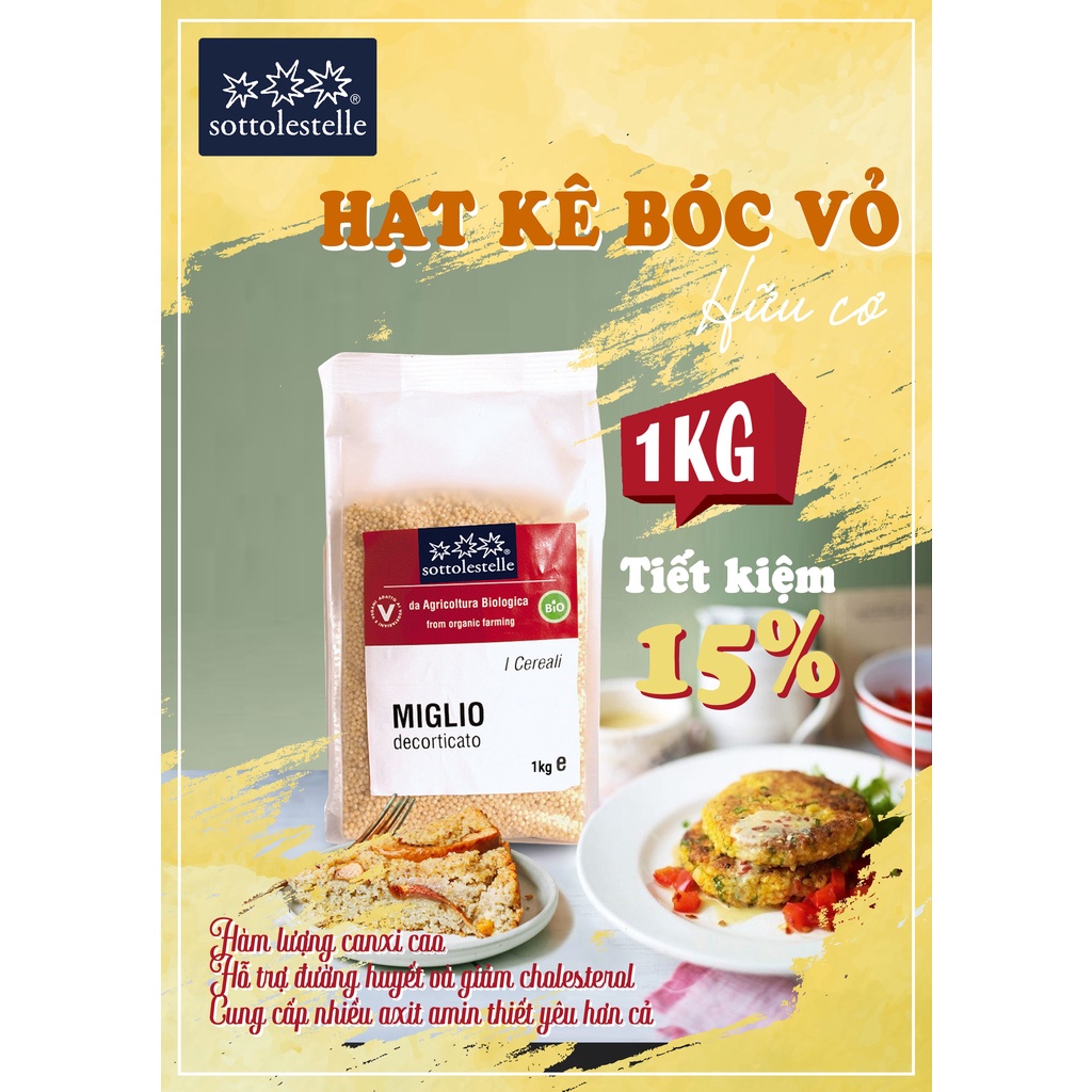 Đậu Gà, Lăng Đỏ, Hạt Kê hữu cơ 1kg Sottolestelle