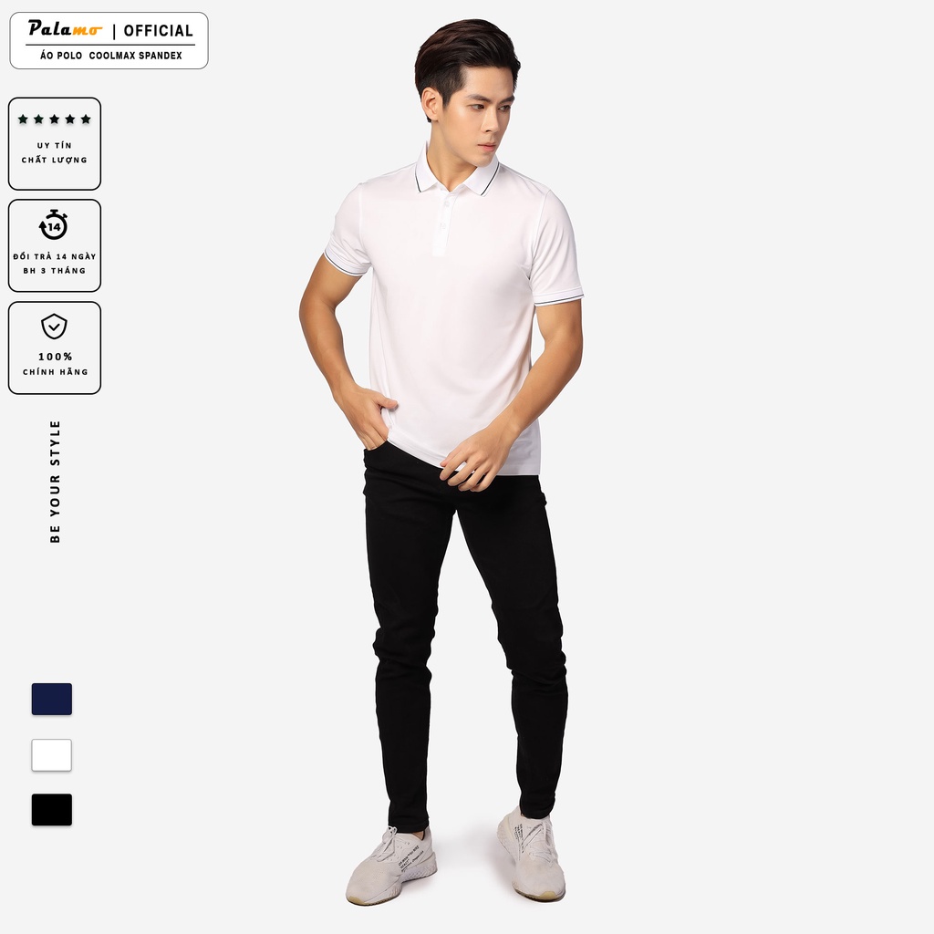 Áo thun polo nam coolmax siêu nhẹ PALAMO chống UV phom regular fit chuẩn bền màu | BigBuy360 - bigbuy360.vn