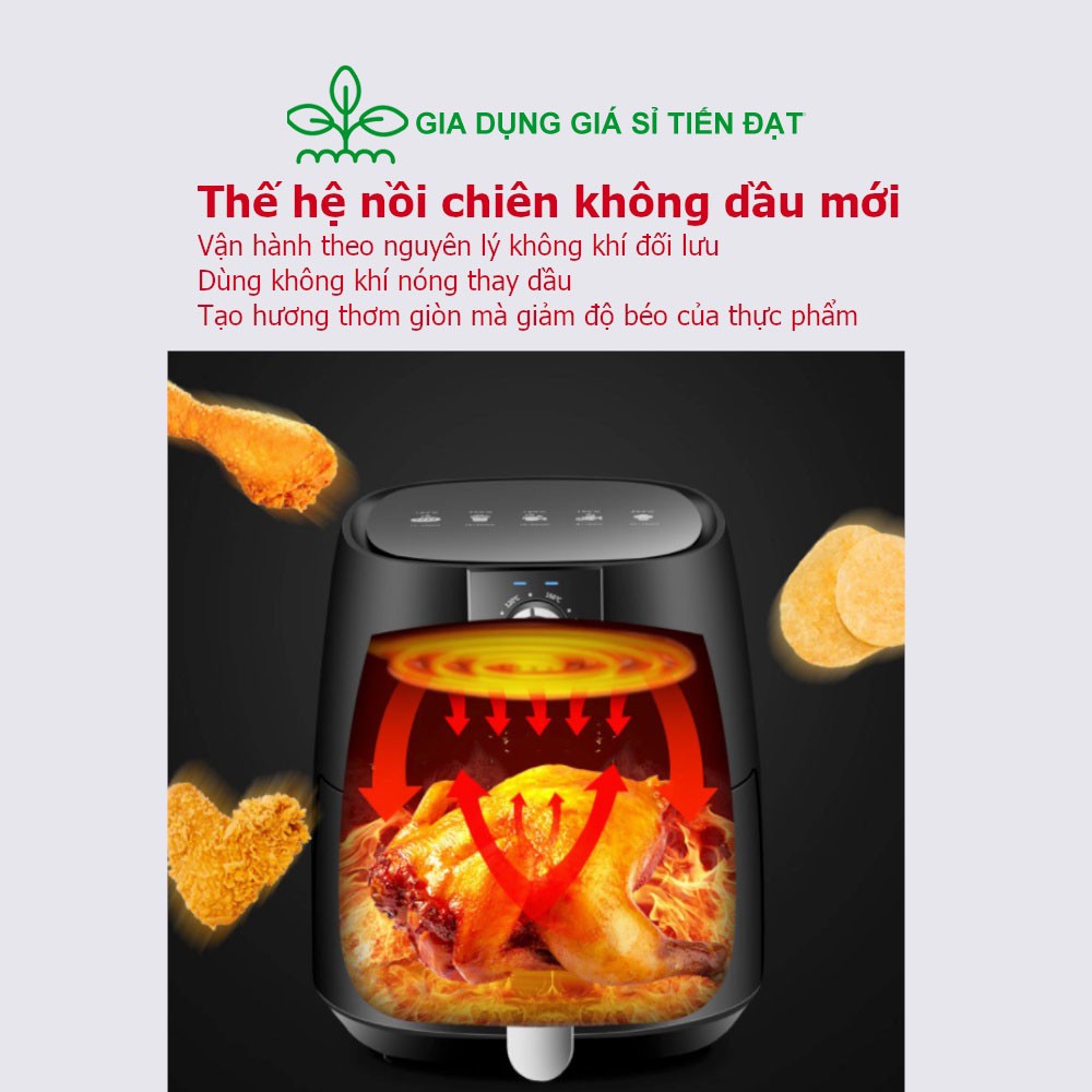 [Lỗi 1 đổi 1] Nồi Chiên Không Dầu CAMEL Dung Tích 6L - Đổi Mới Với Công Nghệ Rapid Air BH 6 Tháng