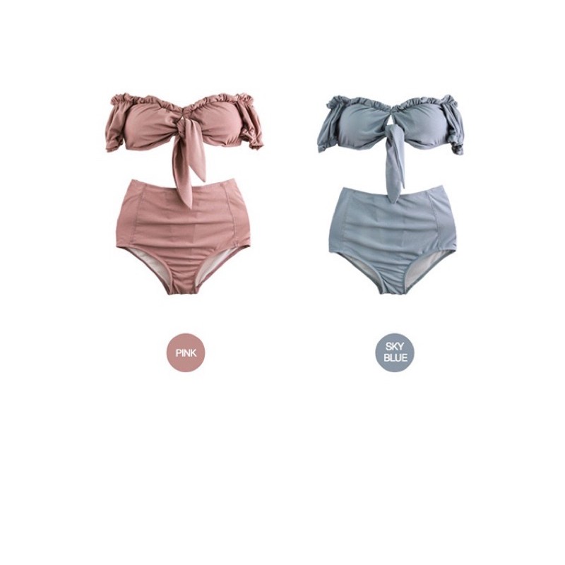 (M3) BIKINI UZZLANG HÀN QUỐC 2021 2 MẢNH CẠP CAO NƠ NGỰC | BigBuy360 - bigbuy360.vn