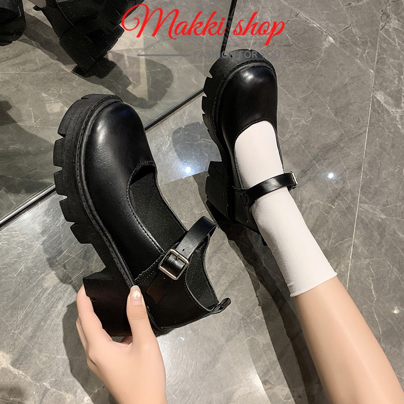 Boot nữ cổ thấp đế cao 6 phân MJ, giày boots nữ cao cấp da PU thời trang giá rẻ MAKKI SHOP TD417