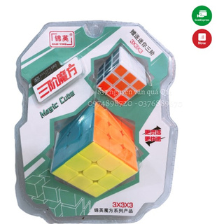 Vỉ đồ chơi rubic, rubik 3x3 xin xò kèm móc khóa cho bé 1293 1293