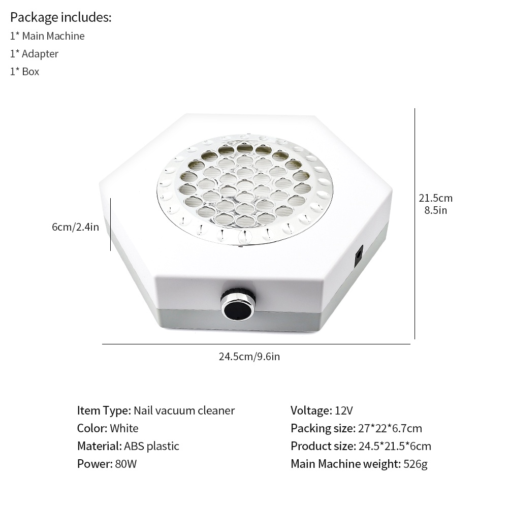 Máy hút bụi móng tay FOREVERLILY 80W chuyên dụng