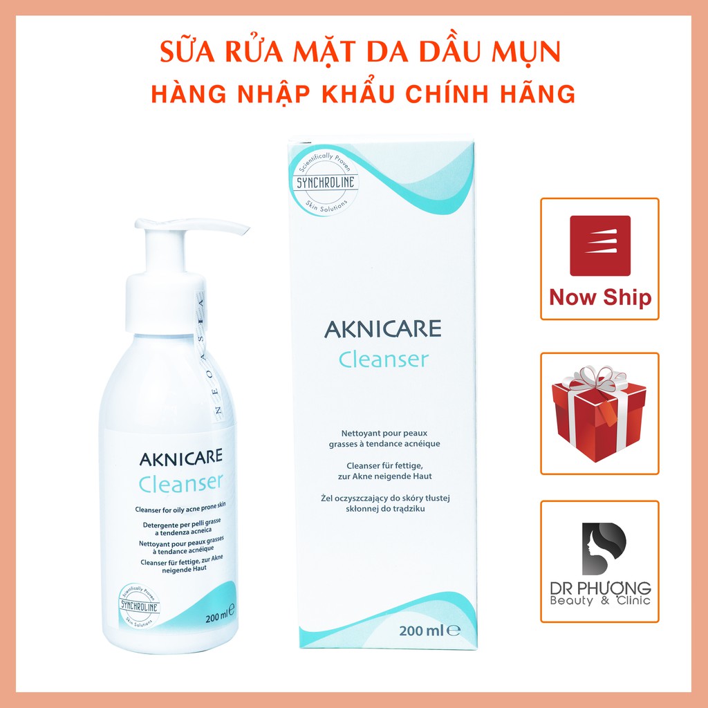 Sữa rửa mặt Aknicare cho da dầu mụn, kiềm dầu, giảm viêm 200ml