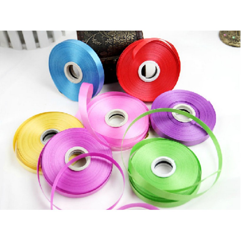 Ruy băng buộc đuôi bóng nhiều màu 0.12*30m