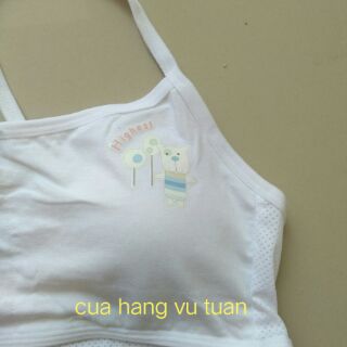 Áo lá có mút cotton gấu cute