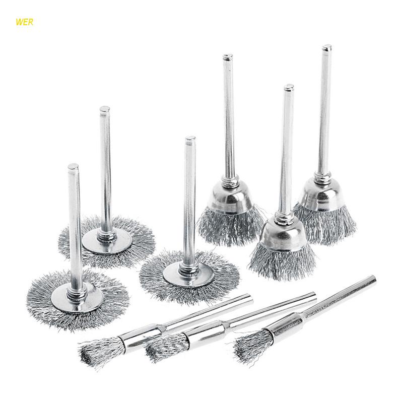 Máy Khoan Điện Với 9 Đầu Cọ Bằng Sợi Thép Chuyên Dụng