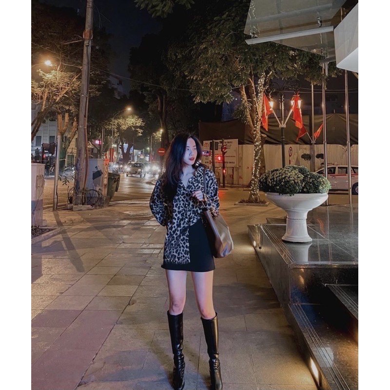 Áo sơmi oversize da báo hót 2021 (hình thật/sẵn) | BigBuy360 - bigbuy360.vn