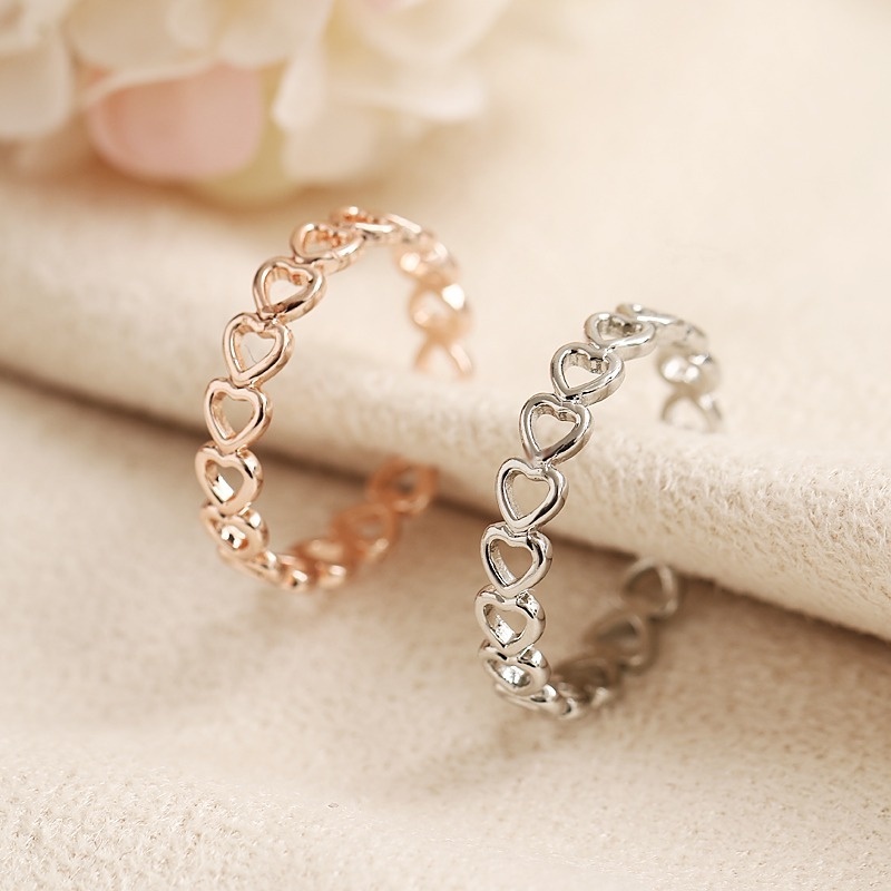 Nhẫn Hở Hình Trái Tim Thời Trang Có Thể Điều Chỉnh Kích Cỡ Dành Cho Nữ