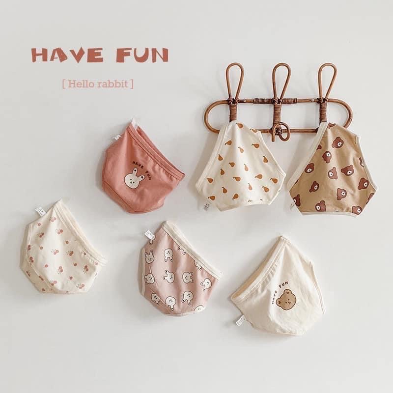 Set 3c quần chip / chip đùi cho bé hoạt tiết gấu thỏ