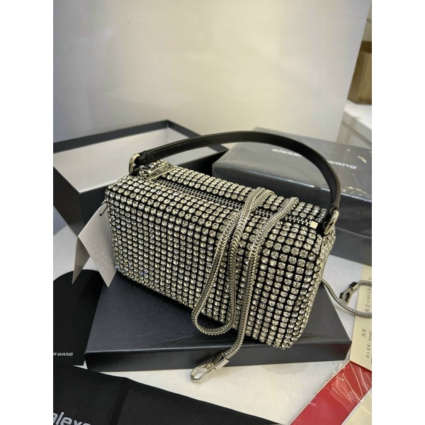 Dây Không Charm. Túi đính đá Cao Cấp AlexWang Super Full Box sz 18