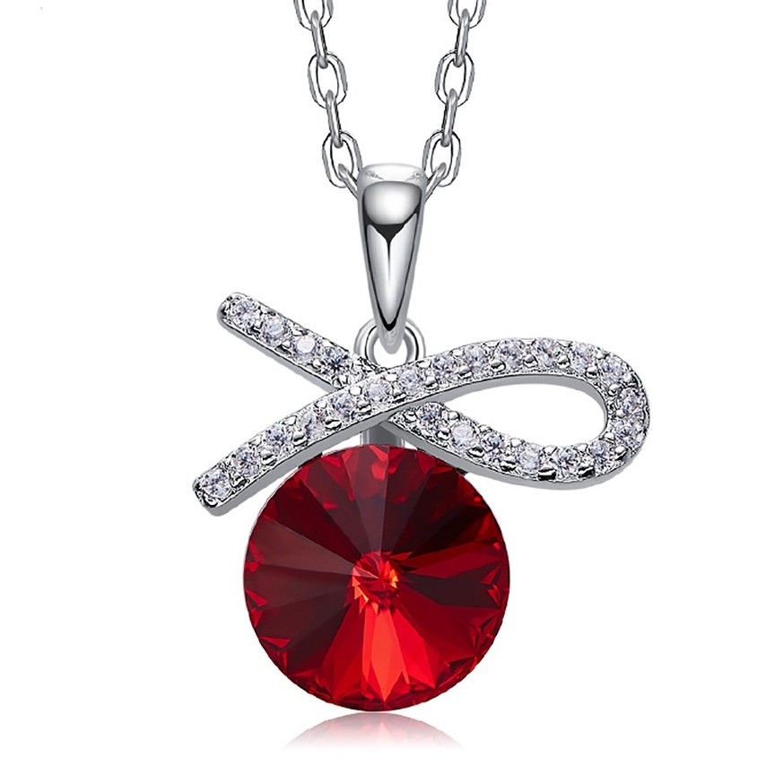 Vòng cổ Kya Jewel Swarovski đỏ kèm nơ