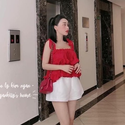 Set đồ nữ cá tính, set quần sóc áo quây đi chơi sang chảnh mùa hè đẹp 8A00211 | BigBuy360 - bigbuy360.vn