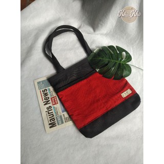 TÚI TOTE HANDMADE TRƠN NỀN ĐEN - ảnh tự chụp