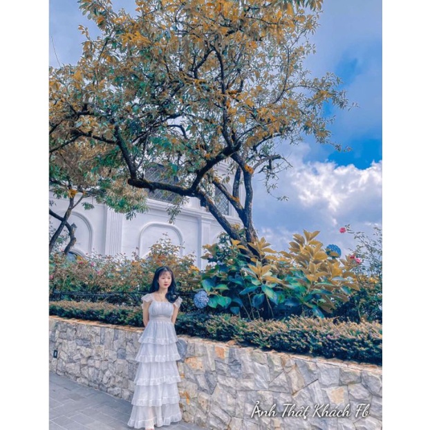 [LOẠI 1❤️CÓ ẢNH THẬT SP VÀ KHÁCH MẶC PHÍA SAU] MAXI VOAN TƠ TIỂU THƯ TRỄ VAI ❤️ ĐẦM TIỂU THƯ CÔNG CHÚA XOÈ TẦNG XINH XẮN
