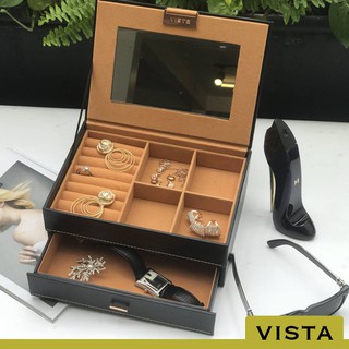 Hộp Đựng Đồng Hồ và Trang Sức 2 Tầng Cao Cấp VISTA