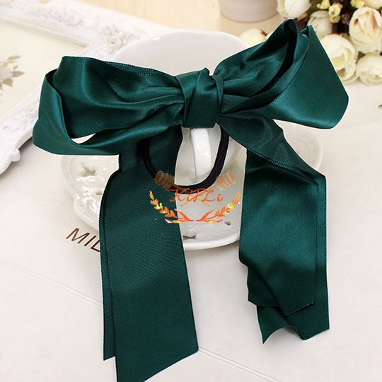 Dây buộc tóc đính nơ ruy băng lớn phong cách Hàn Quốc xinh xắn thời trang cho nữ