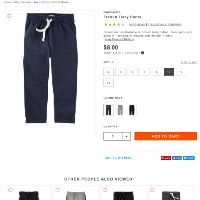 QUẦN BÉ TRAI OSHKOSH SIZE 2-5 T
